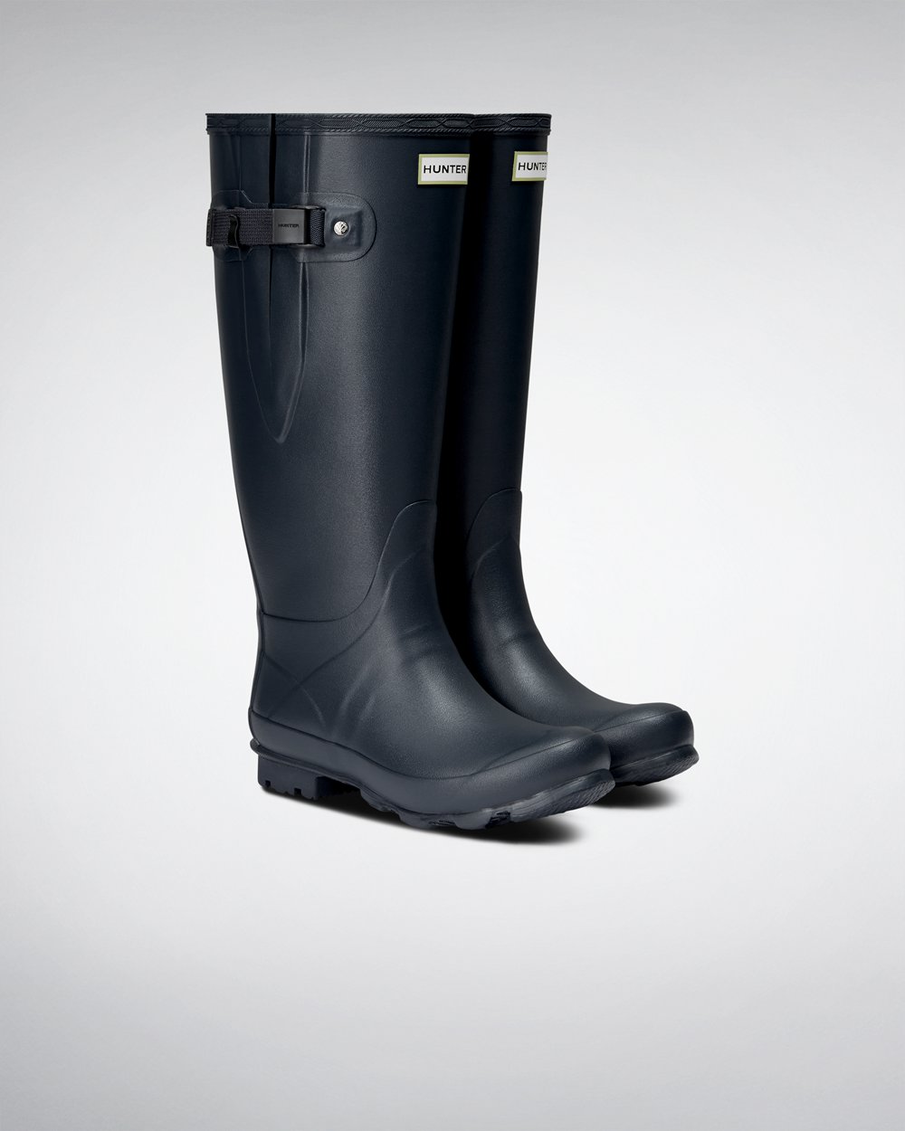 Women Hunter Norris Field | Wide Fit Rain Boots Navy | NZ-9267-XSTJ